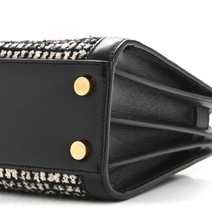Saint Laurent Tweed Houndstooth Nano Sac De Jour Black 9 of 14