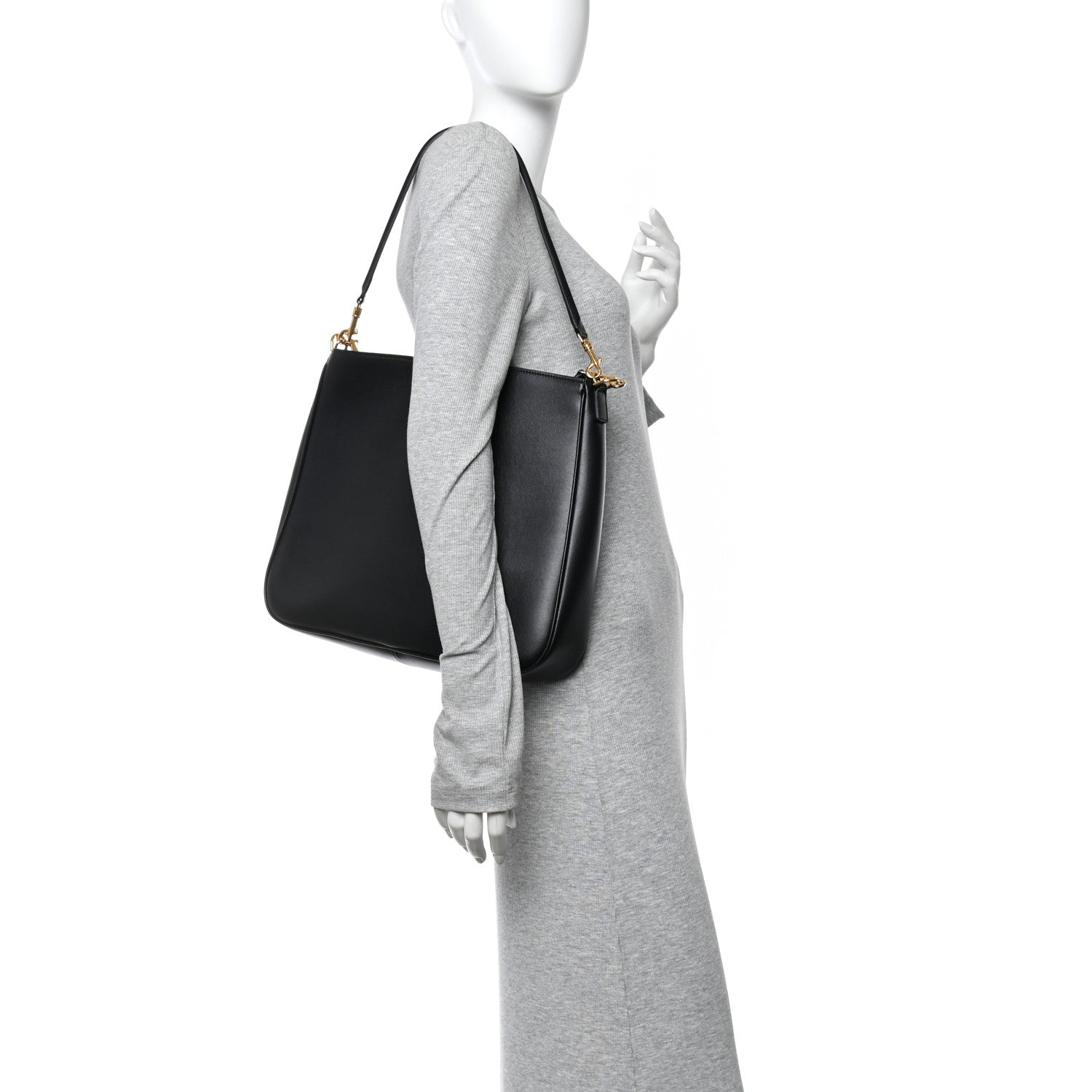 Celine Smooth Calfskin Medium Camille 16 Soft Bag Black 2 of 10