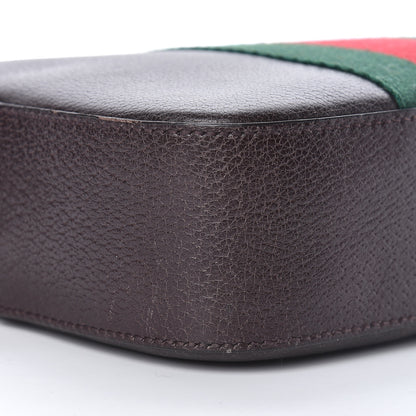 Gucci Textured Calfskin Web Small Webby Bee Shoulder Bag Brown Coffee 10 of 24