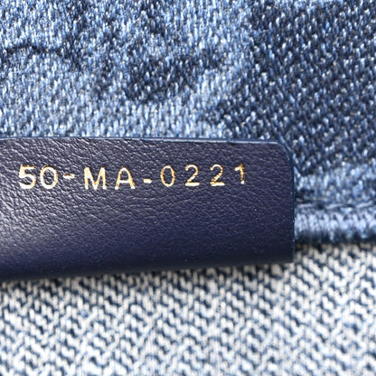 Christian Dior Denim Flowers Embroidered Medium Book Tote Blue 7 of 13