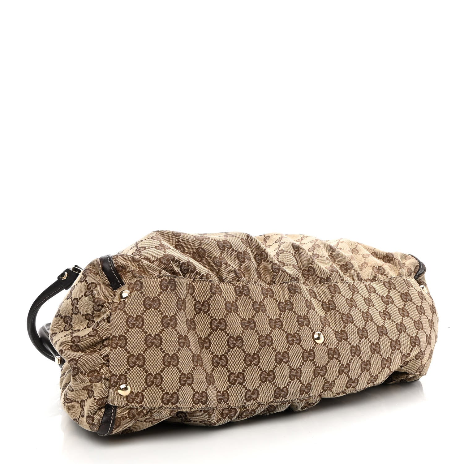 Gucci Monogram Large D Gold Hobo Dark Brown 4 of 10