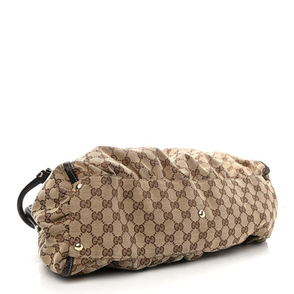 Gucci Monogram Large D Gold Hobo Dark Brown 4 of 10