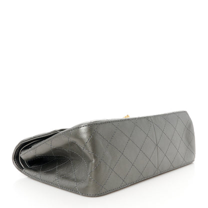 Chanel Metallic Calfskin Quilted 2.55 Reissue 226 Flap Charcoal 4 of 12