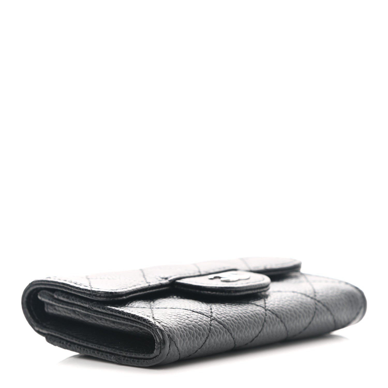 Chanel Caviar Quilted Flap Card Holder Wallet Black 4 of 9