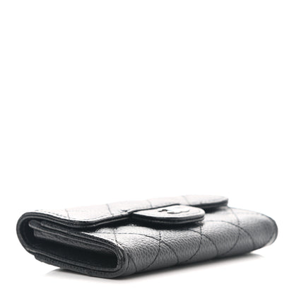 Chanel Caviar Quilted Flap Card Holder Wallet Black 4 of 9