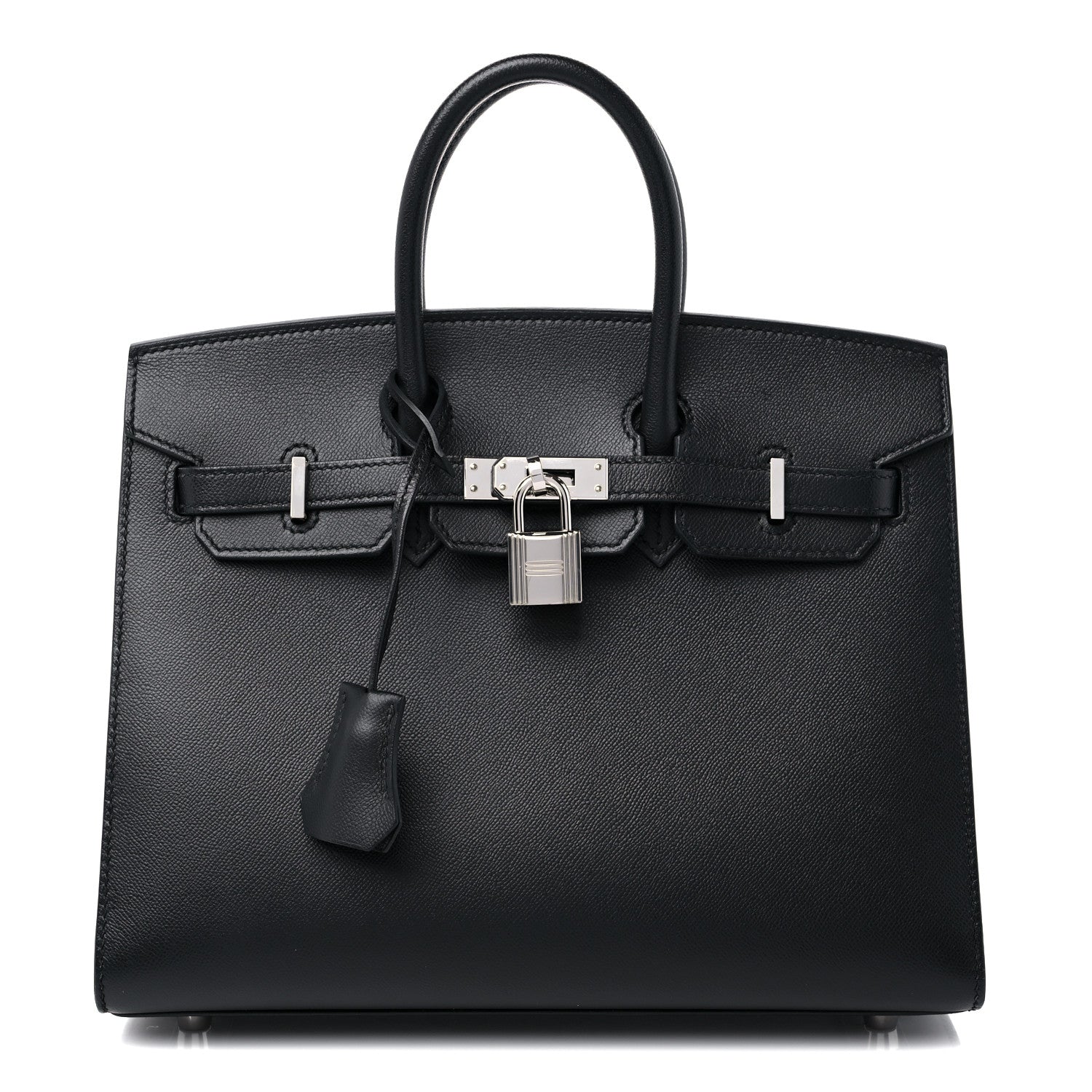 Hermes Madame Calfskin Birkin Sellier 25 Black 1 of 13