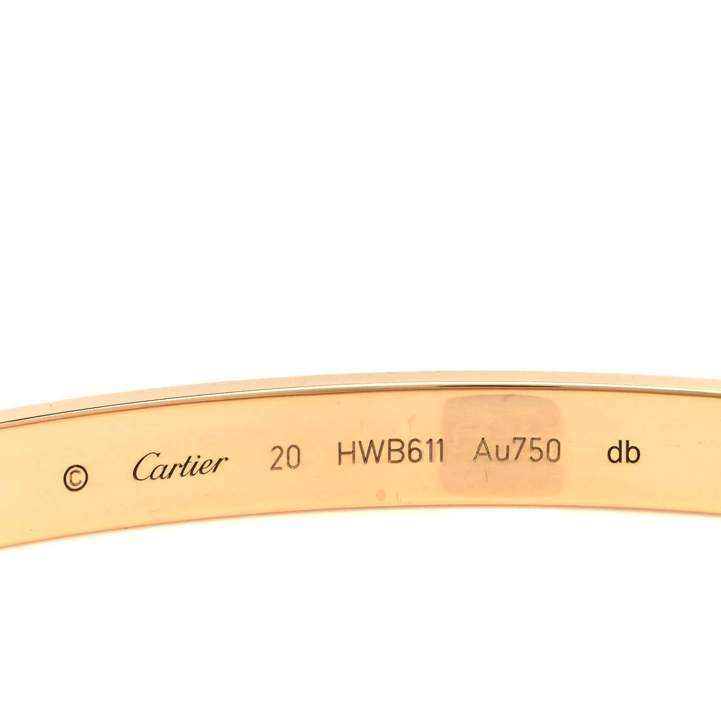 18K Yellow Gold LOVE Bracelet 20