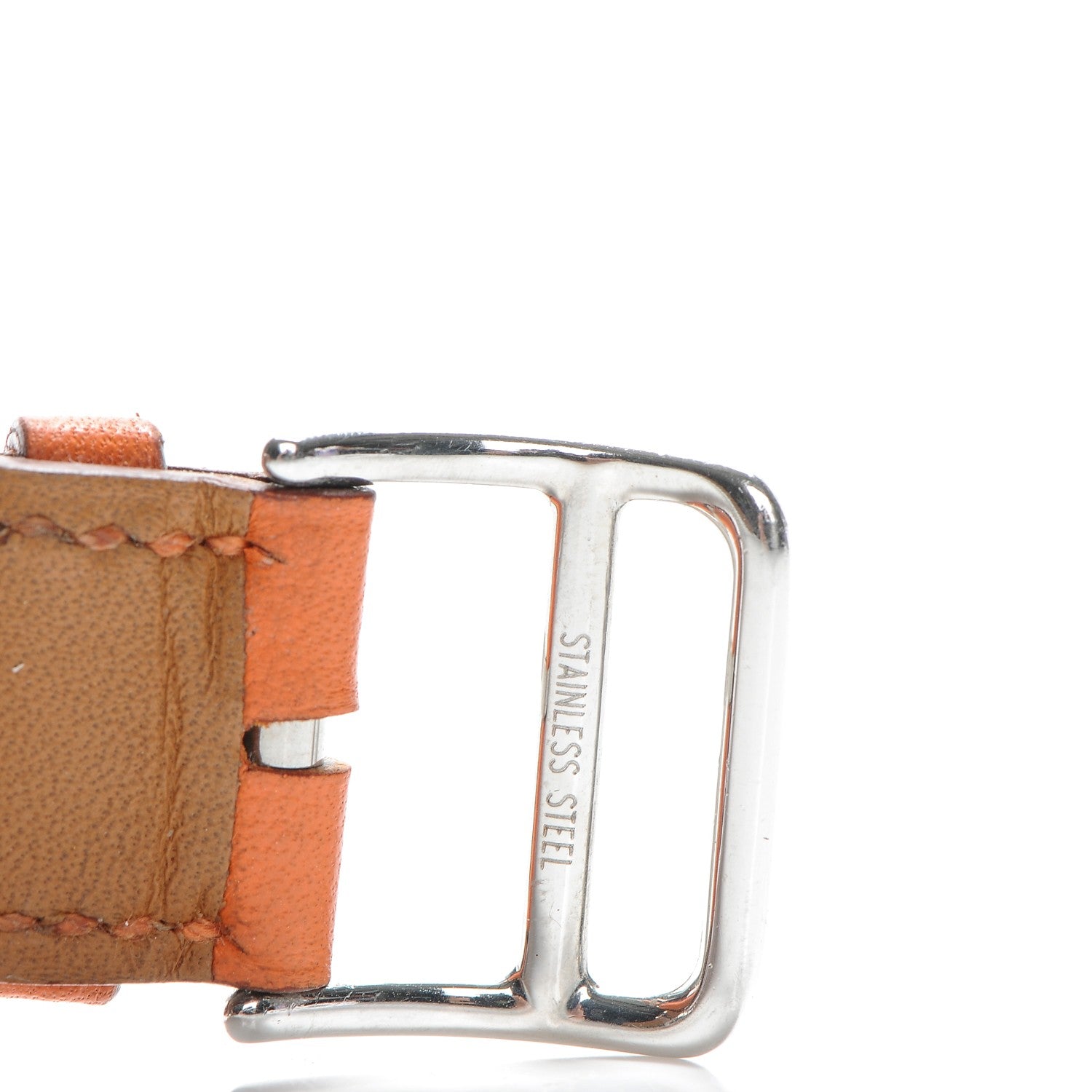 Hermes Stainless Steel 26mm Heure H Hour Quartz Watch Orange 7 of 9
