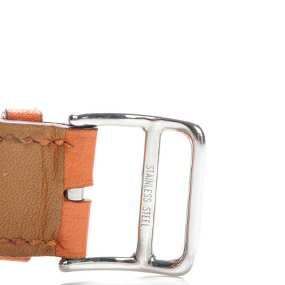 Hermes Stainless Steel 26mm Heure H Hour Quartz Watch Orange 7 of 9
