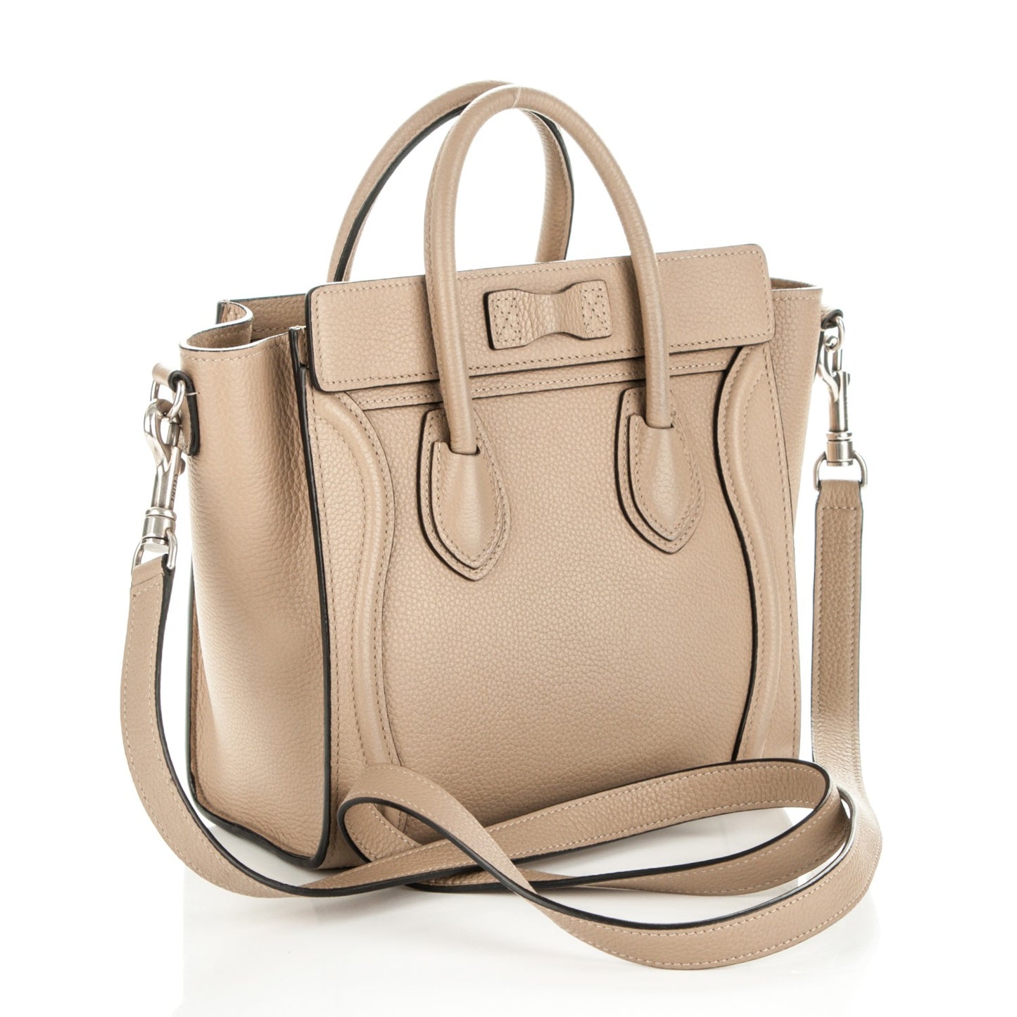 Drummed Calfskin Nano Luggage Dune