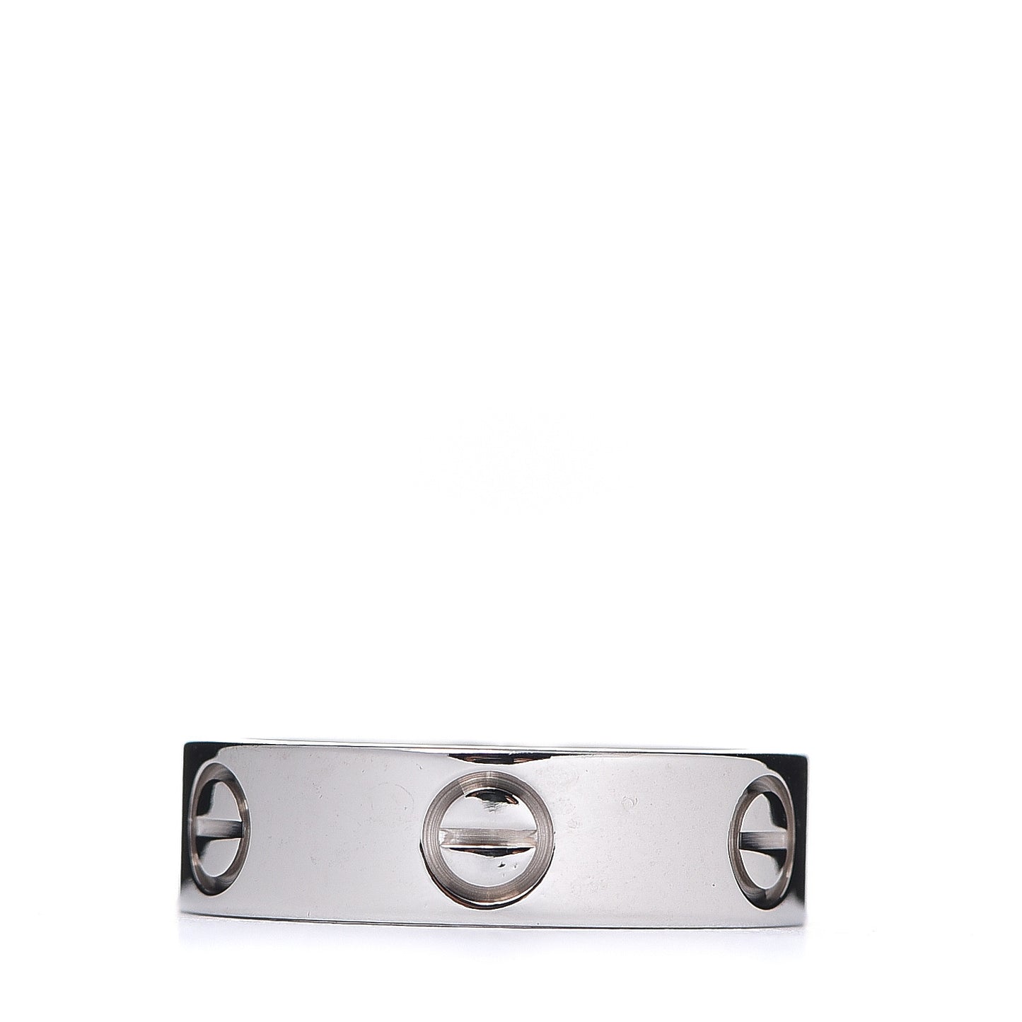 18K White Gold 5.5mm LOVE Ring 52 6