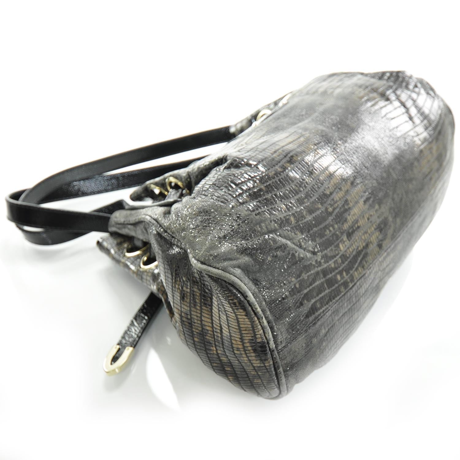 Jimmy Choo Lizard Embossed Leather Riki Bag 5 of 10