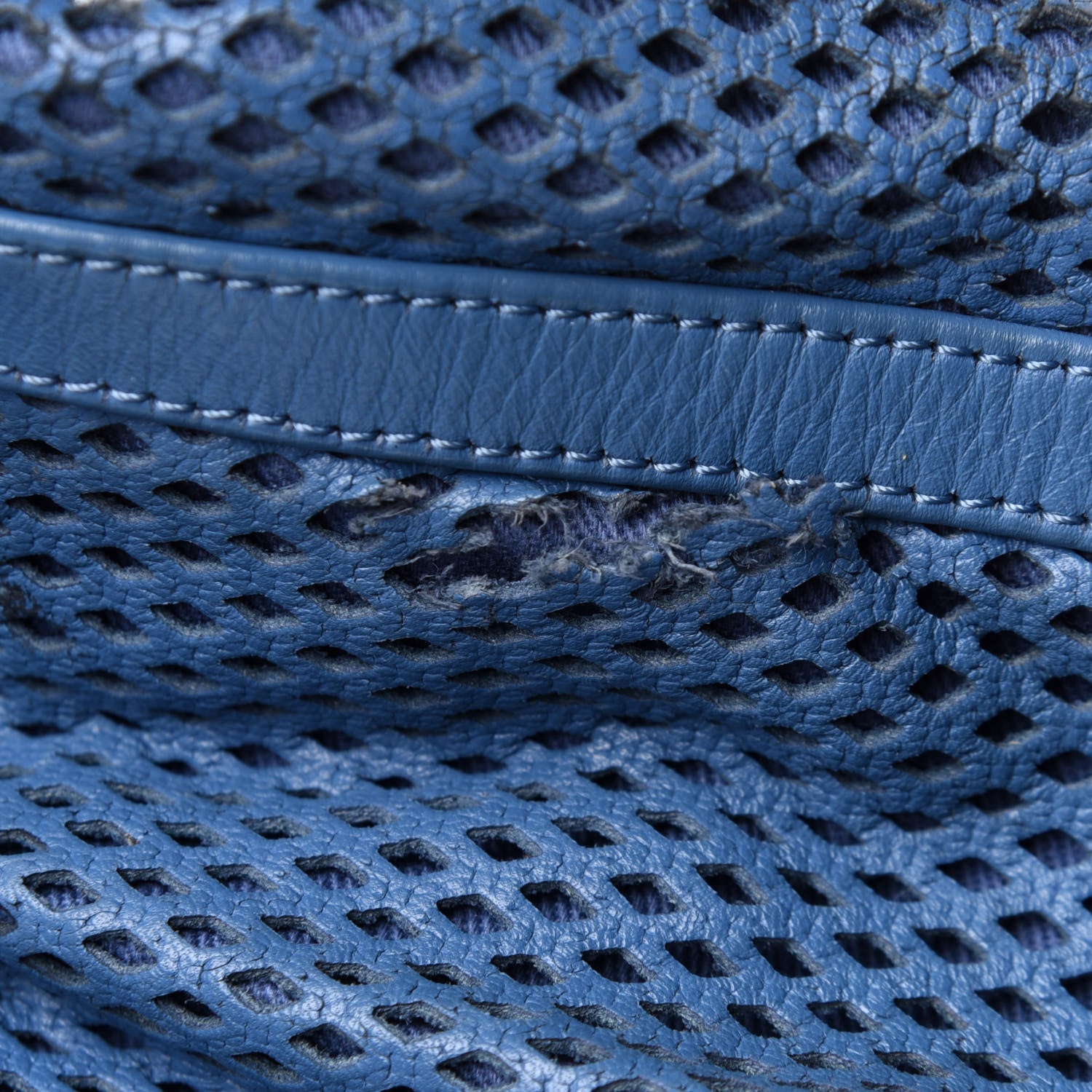 Chanel Calfskin Perforated Up In The Air North South Tote Blue 15 of 16