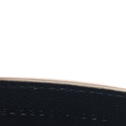 Saint Laurent Grain De Poudre Matelasse Chevron Monogram Credit Card Case Dark Beige 7 of 10