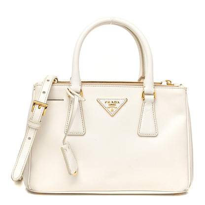 Prada Saffiano Lux Small Galleria Double Zip Tote White 1 of 17