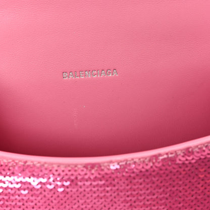 Balenciaga Sequin Hourglass Top Handle Bag XS Pink 6 of 10