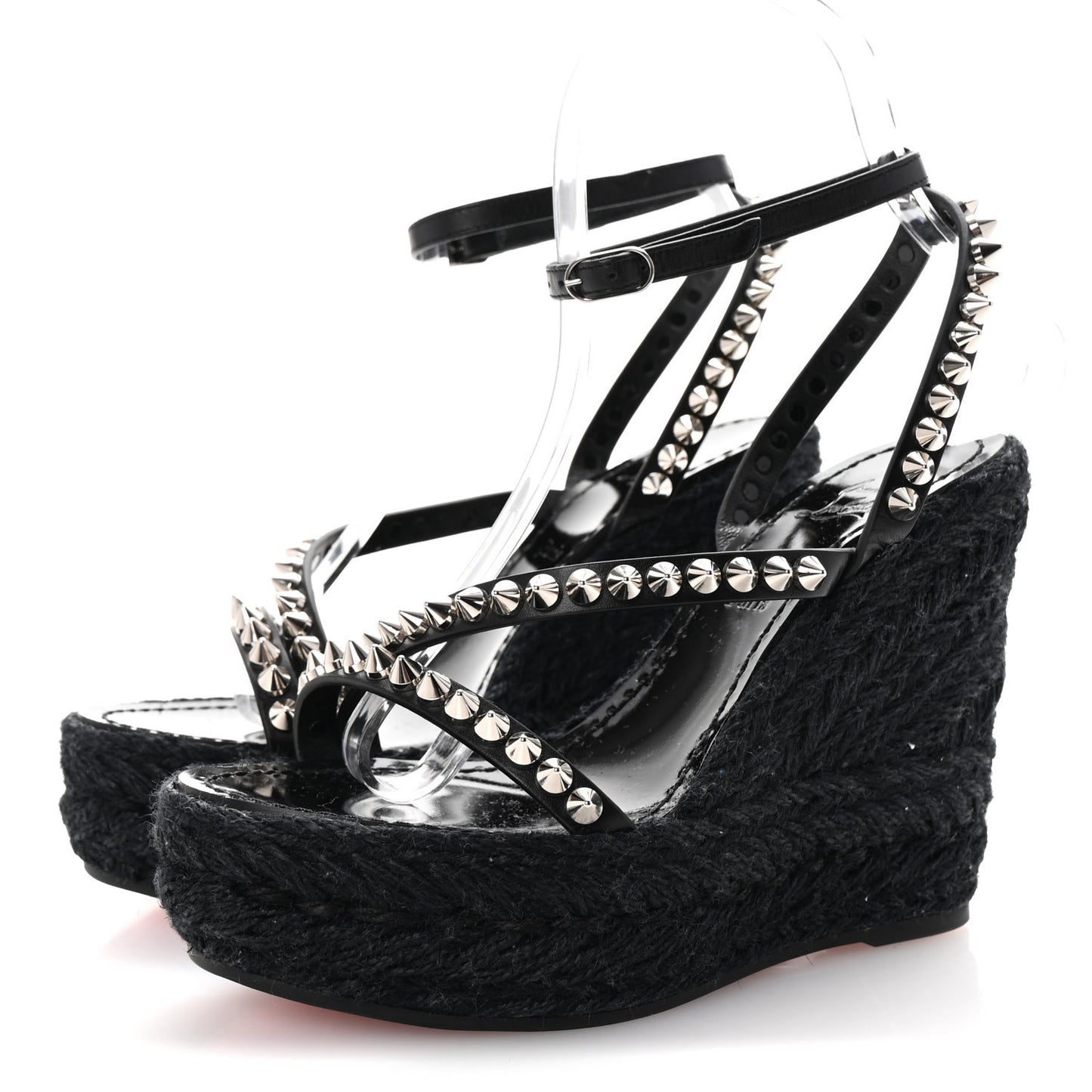 Patent Mafaldina 120 Wedge Sandals 35 Black