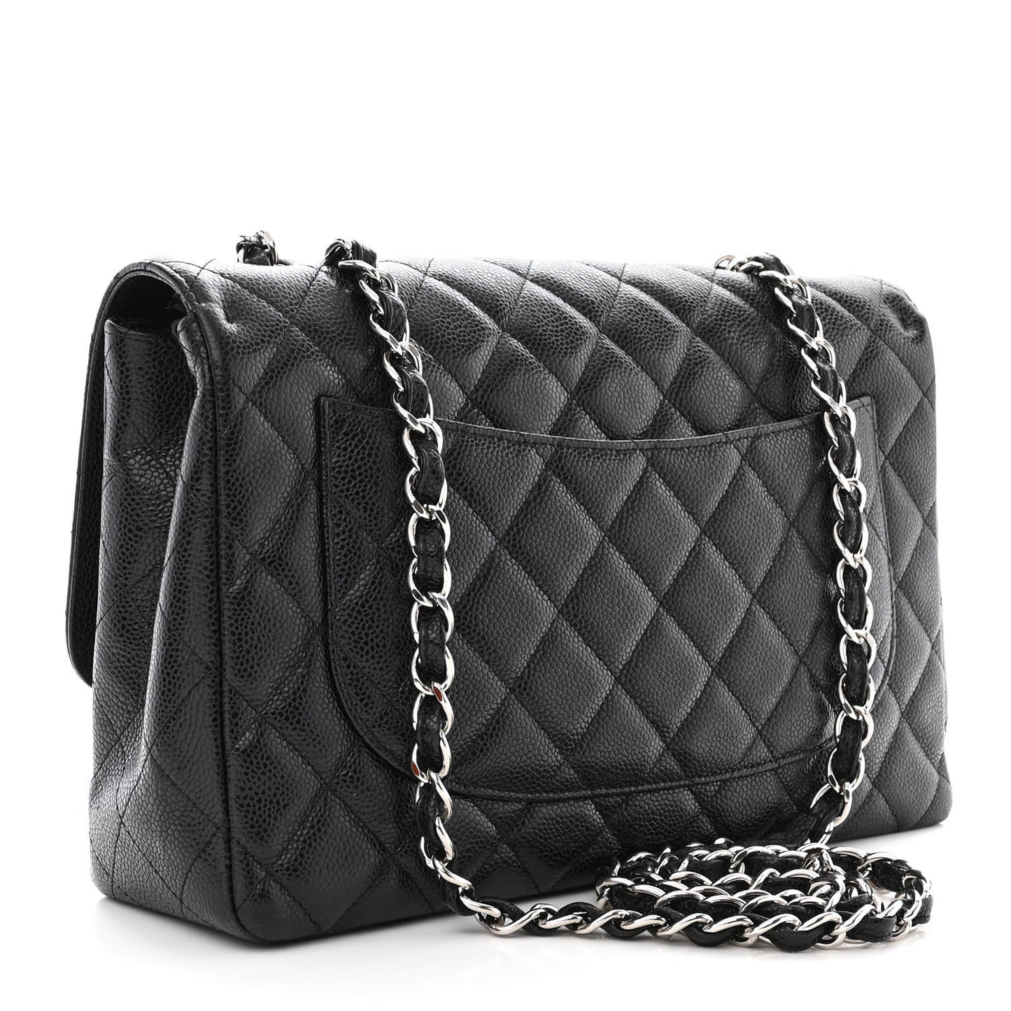 Caviar Quilted Jumbo Single Flap Black