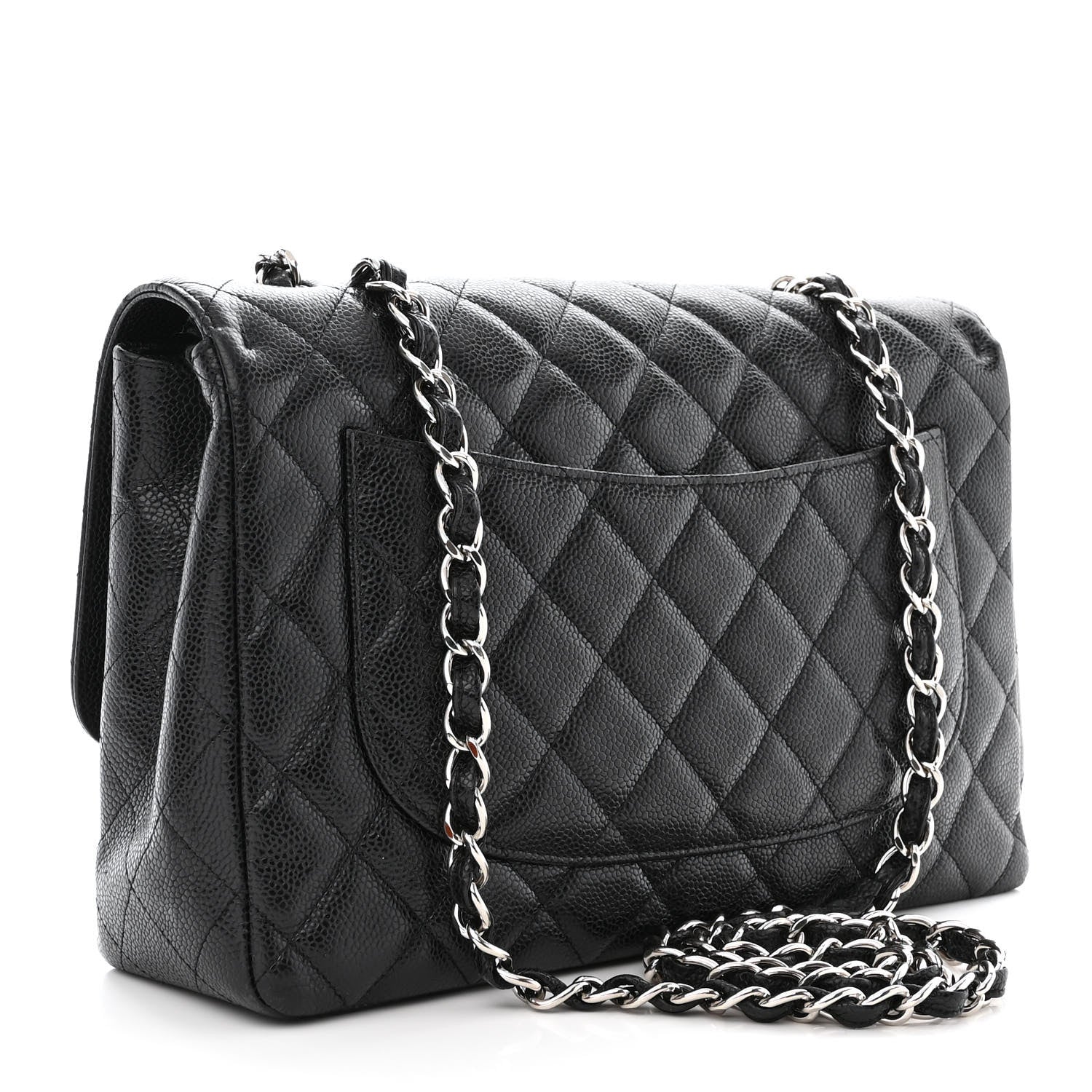 Chanel Caviar Quilted Jumbo Single Flap Black 3 of 13