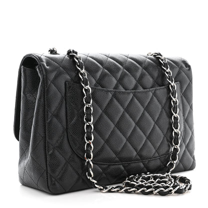 Chanel Caviar Quilted Jumbo Single Flap Black 3 of 13