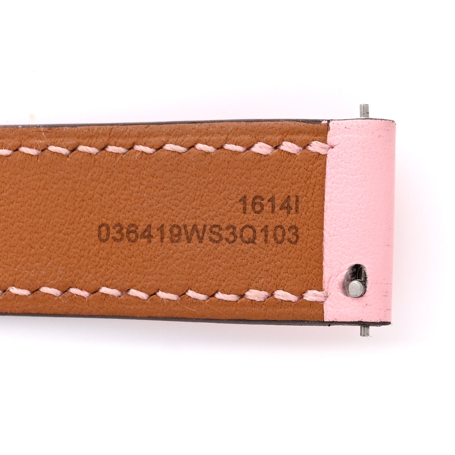 Hermes Swift Heure H Hour Watch Strap Rose Sakura 3 of 4