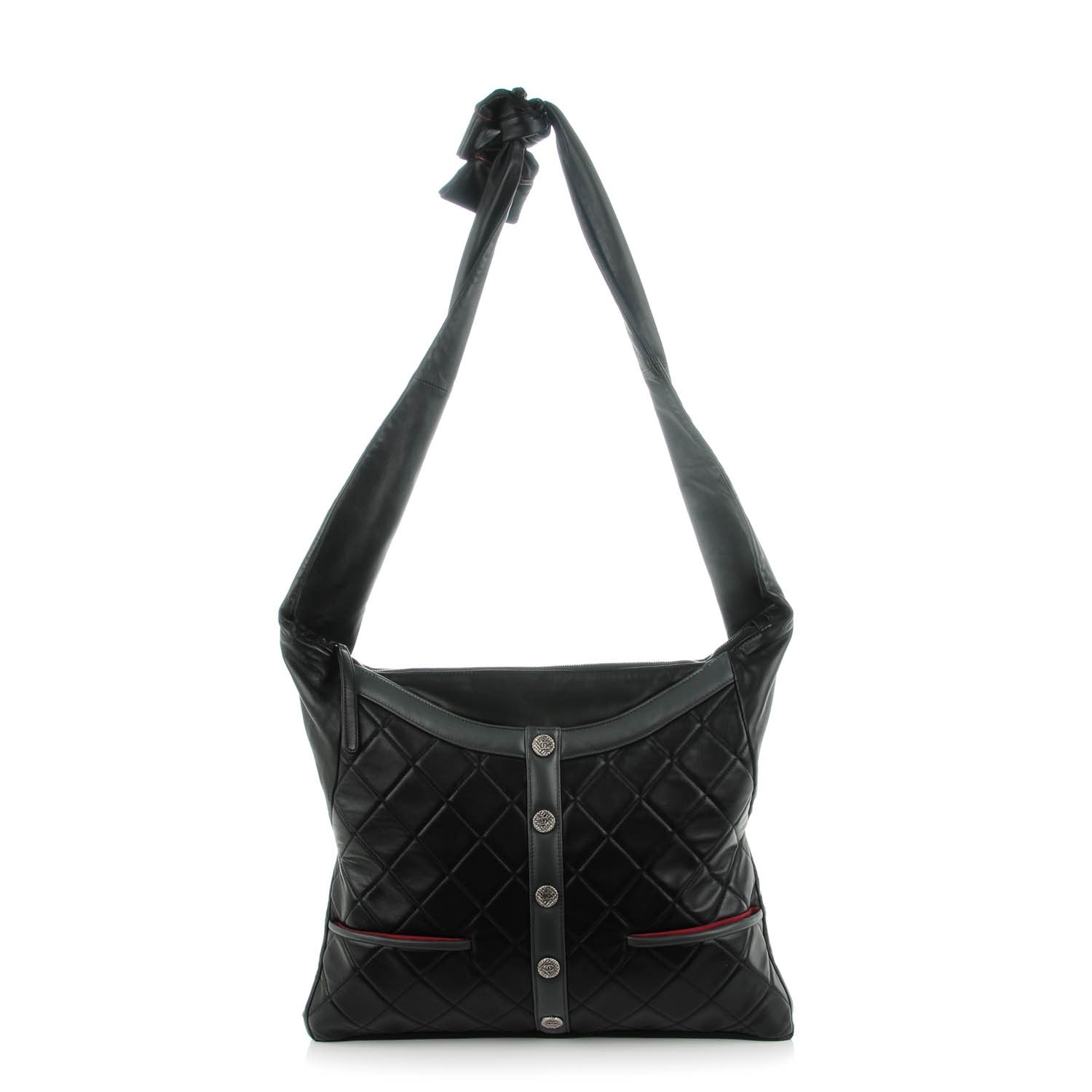 Chanel Lambskin Quilted Large Girl Bag Black 1 of 7