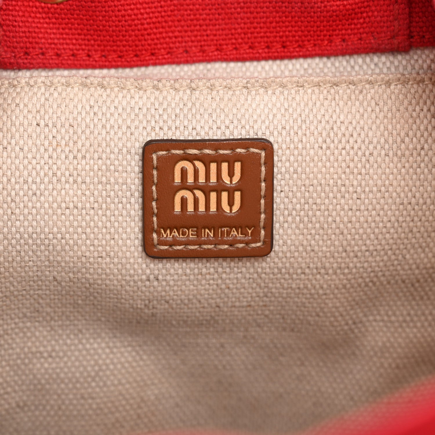 Miu Miu Canapa Soft Calfskin Mini Backpack Rosso Brandy 6 of 12