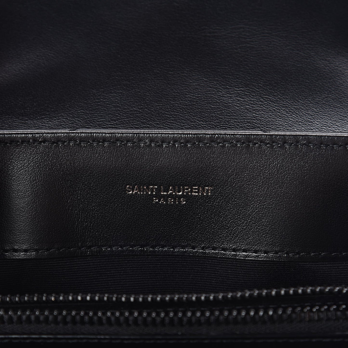Calfskin Y Quilted Monogram Small Loulou Chain Satchel Black