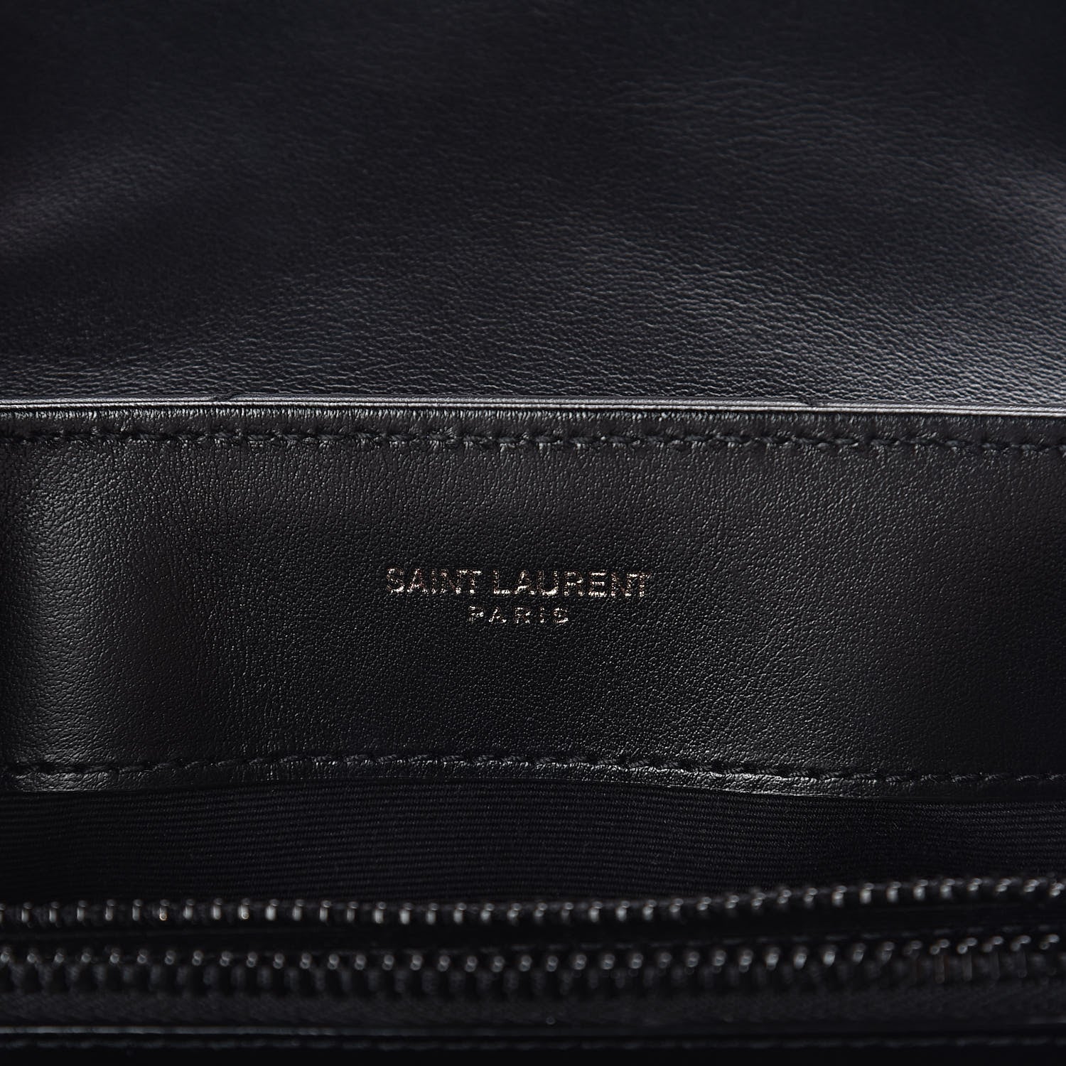 Saint Laurent Calfskin Y Quilted Monogram Small Loulou Chain Satchel Black 6 of 9
