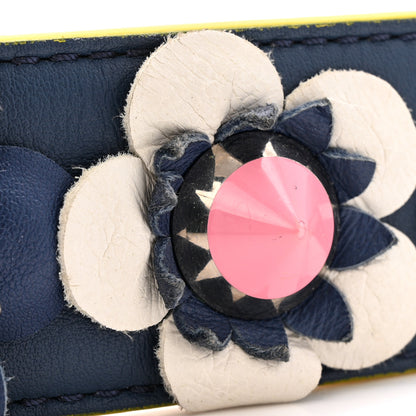 Fendi Vitello Dolce Flowerland Studded Strap You Blue Corallo Multicolor 6 of 6