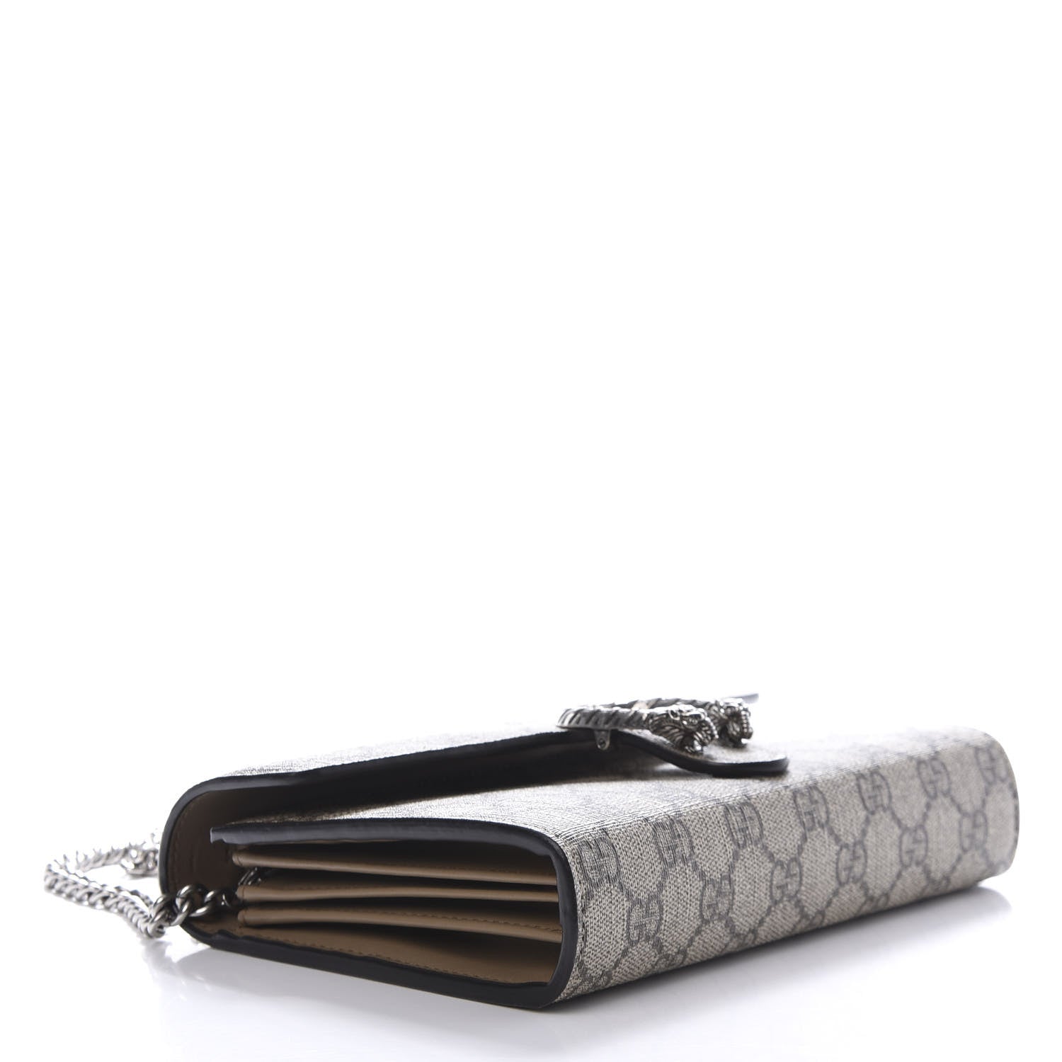 Gucci GG Supreme Monogram Mini Dionysus Chain Wallet Beige Taupe 4 of 10