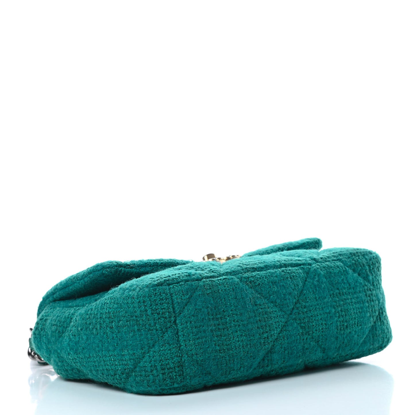 Tweed Quilted Medium Chanel 19 Flap Green