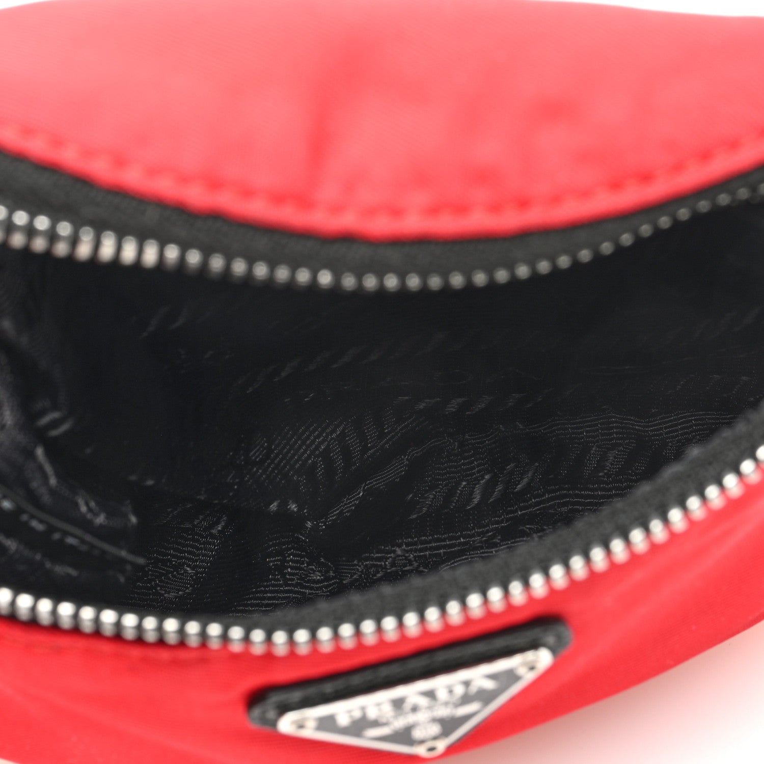 Prada Tessuto Nylon Wrist Pouch Rosso 5 of 6