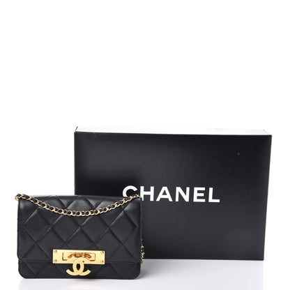 Chanel Lambskin Quilted Golden Class Wallet on Chain WOC Black 8 of 8