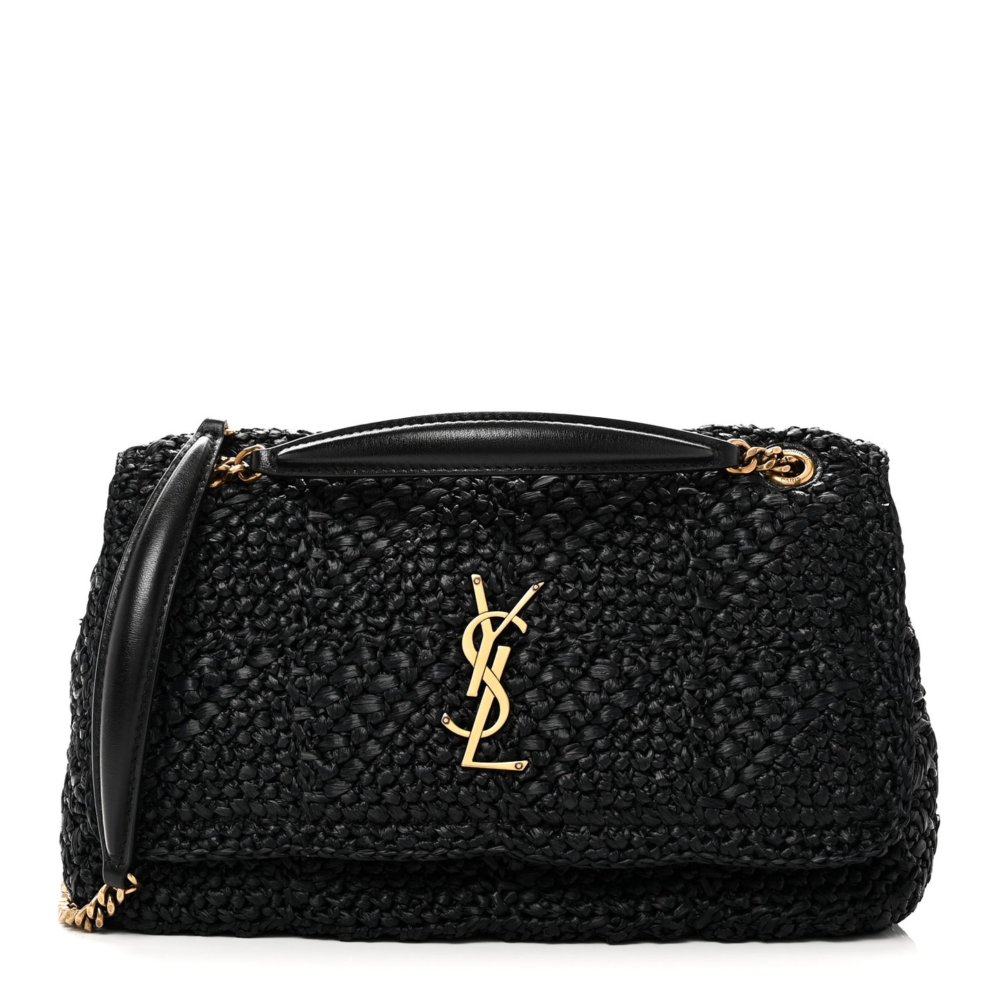 Raffia Monogram Medium Jamie Black