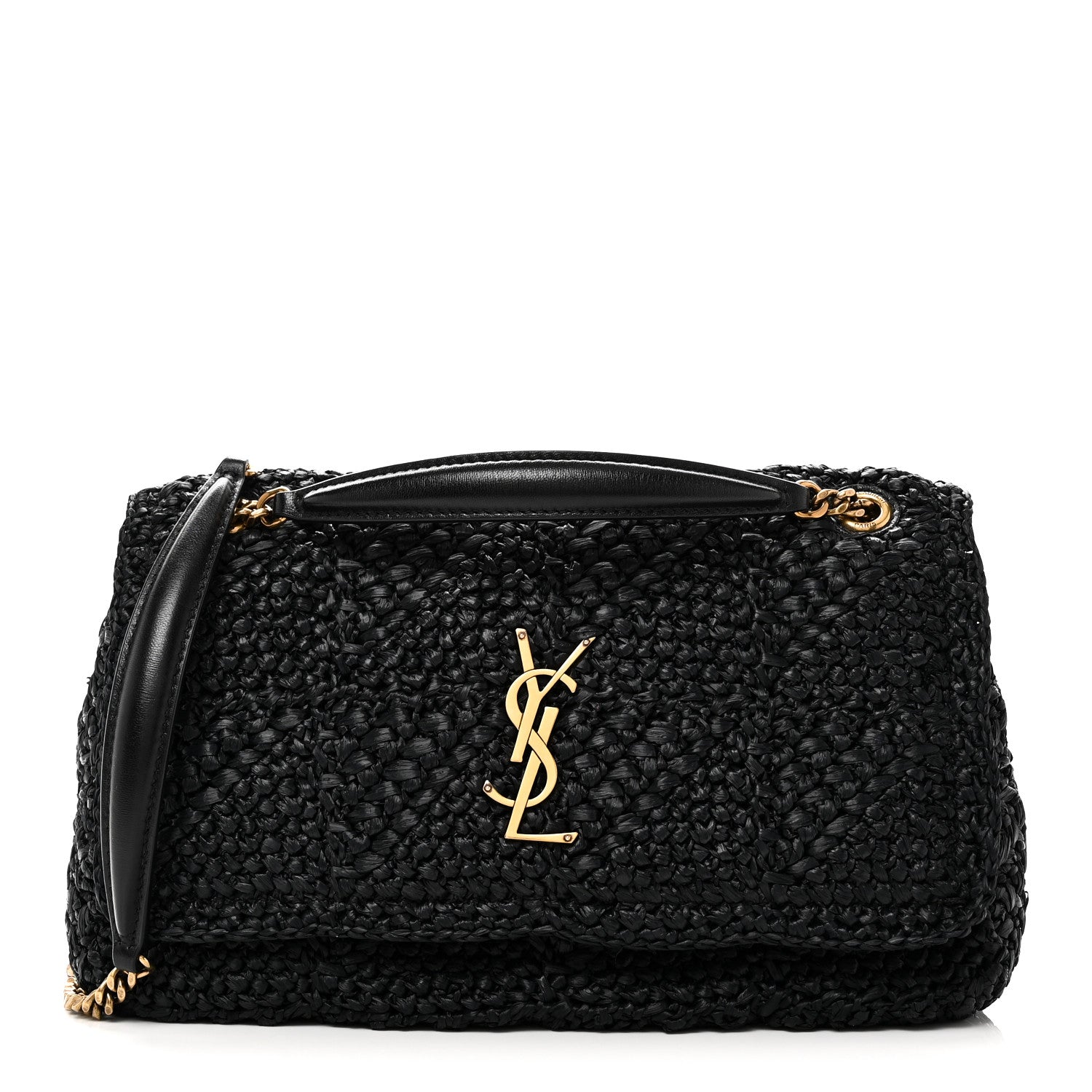 Saint Laurent Raffia Monogram Medium Jamie Black 1 of 9