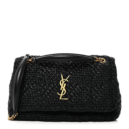 Saint Laurent Raffia Monogram Medium Jamie Black 1 of 9