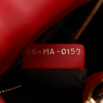 Christian Dior Lambskin Cannage Small My ABCDior Lady Dior Red 7 of 10