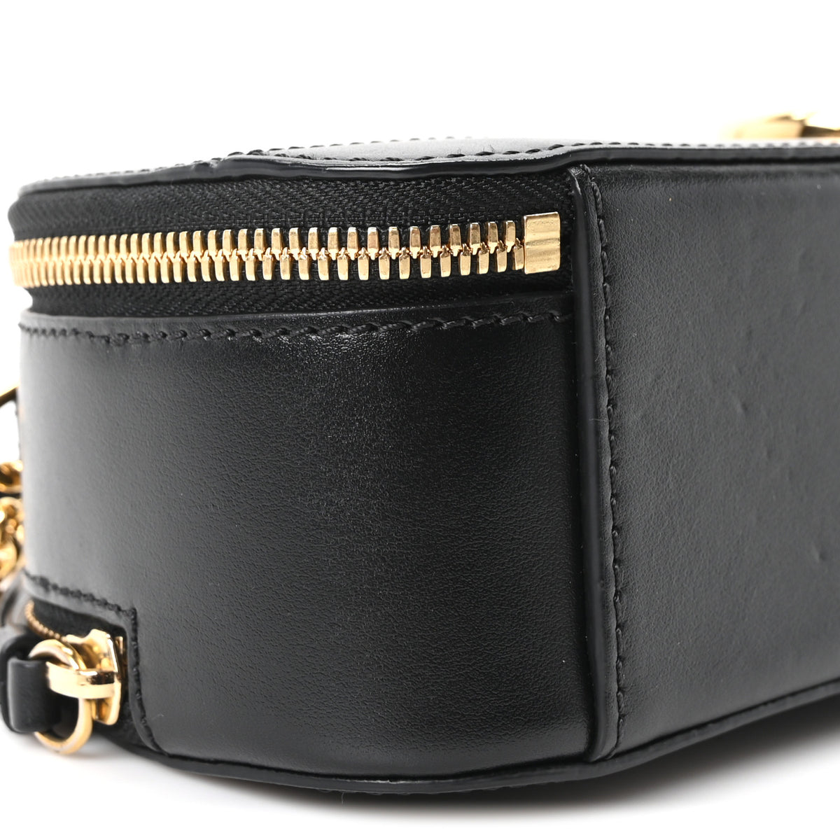 Shiny Calfskin Mini Vanity C Bag Black
