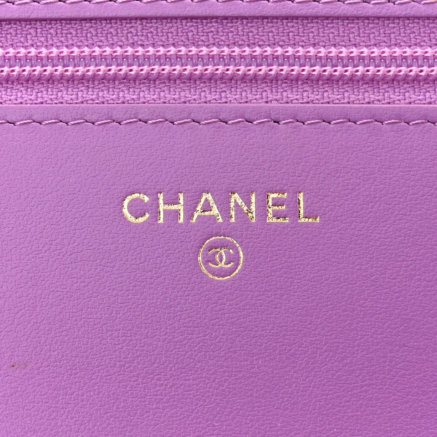 Chanel Caviar Quilted CC Filigree Wallet On Chain WOC Purple 6 of 12