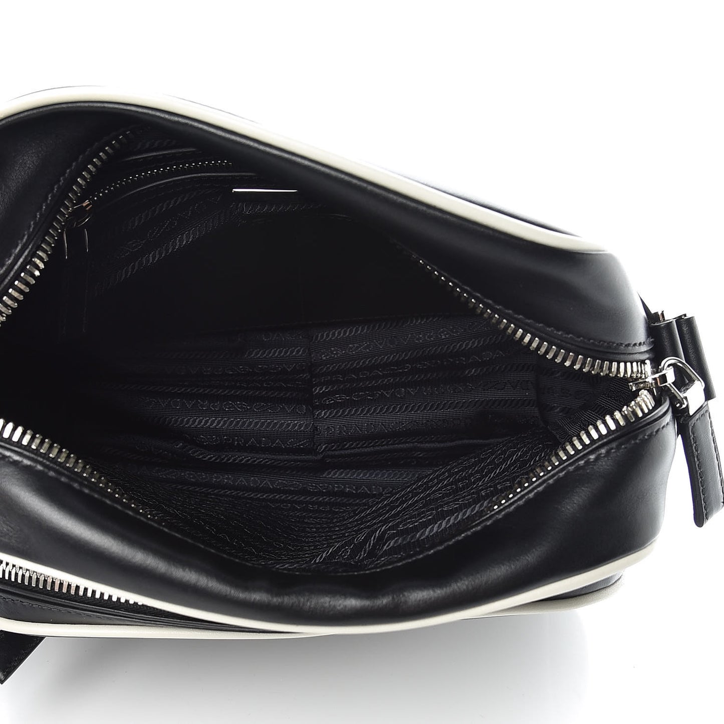 Vitello Bi-Color Crossbody Black Talco
