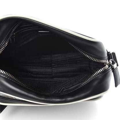 Prada Vitello Bi-Color Crossbody Black Talco 5 of 14