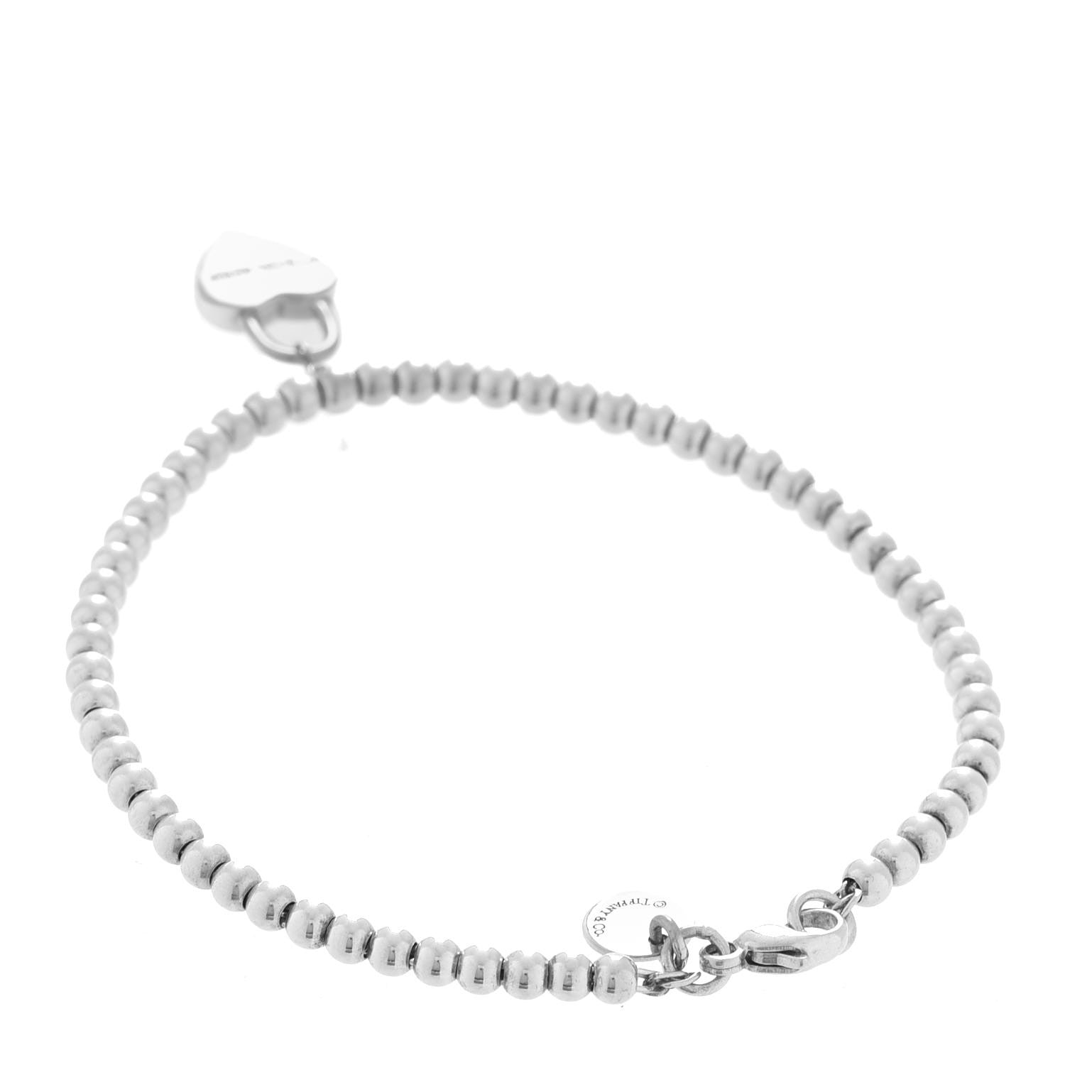 Tiffany Sterling Silver 3mm Return to Tiffany Heart Lock Bead Bracelet 3 of 6