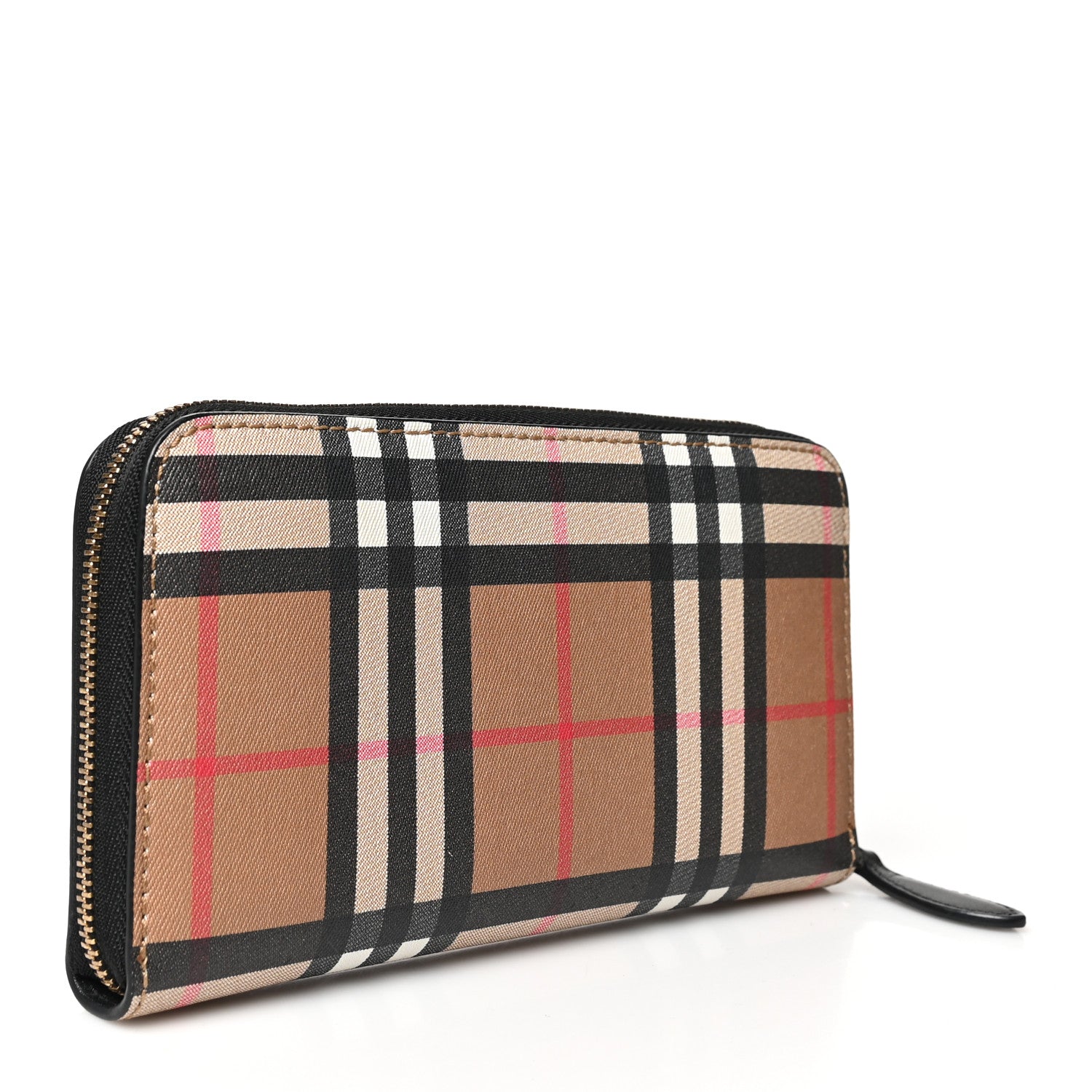Burberry Vintage Check Elmore Zip Around Wallet Black 3 of 7