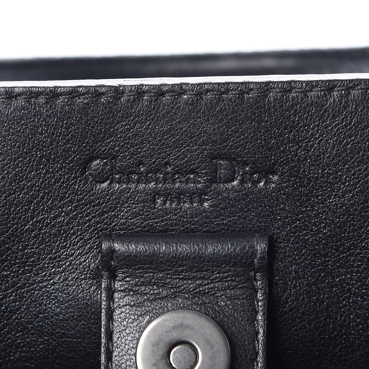 Christian Dior Bullcalf Small Ultra Black Diorissimo Tote 6 of 6