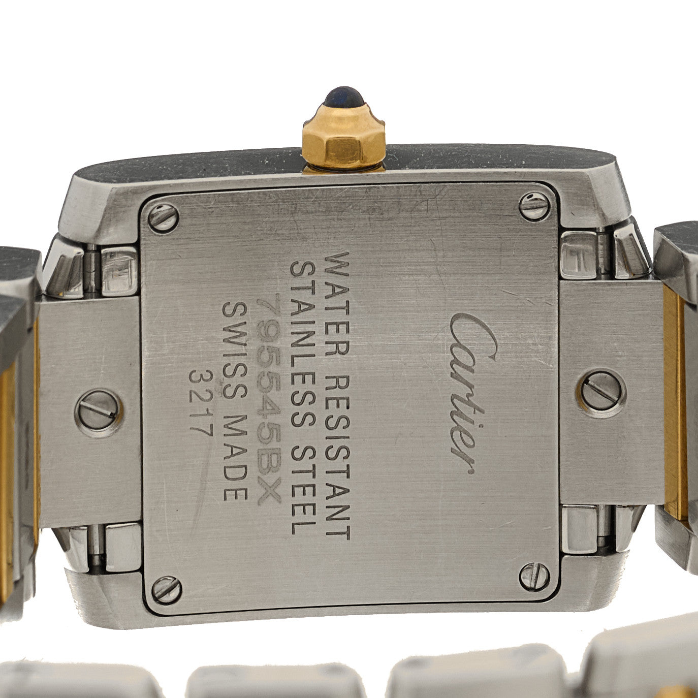 Cartier Stainless Steel 18K Yellow Gold 20mm Tank Francaise Quartz Watch 4 of 5