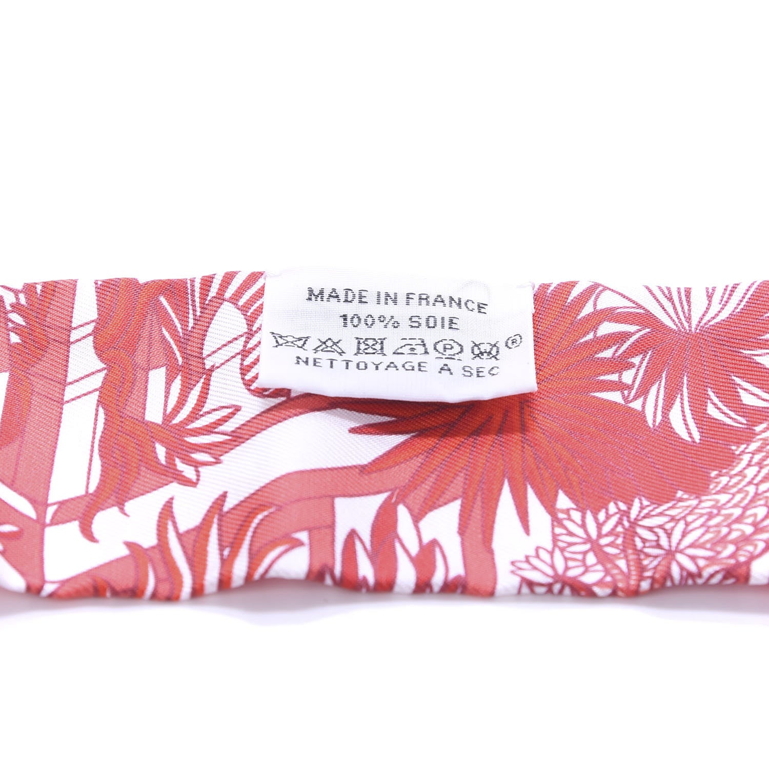 Hermes Silk Animapolis Twilly Rouge White 3 of 4