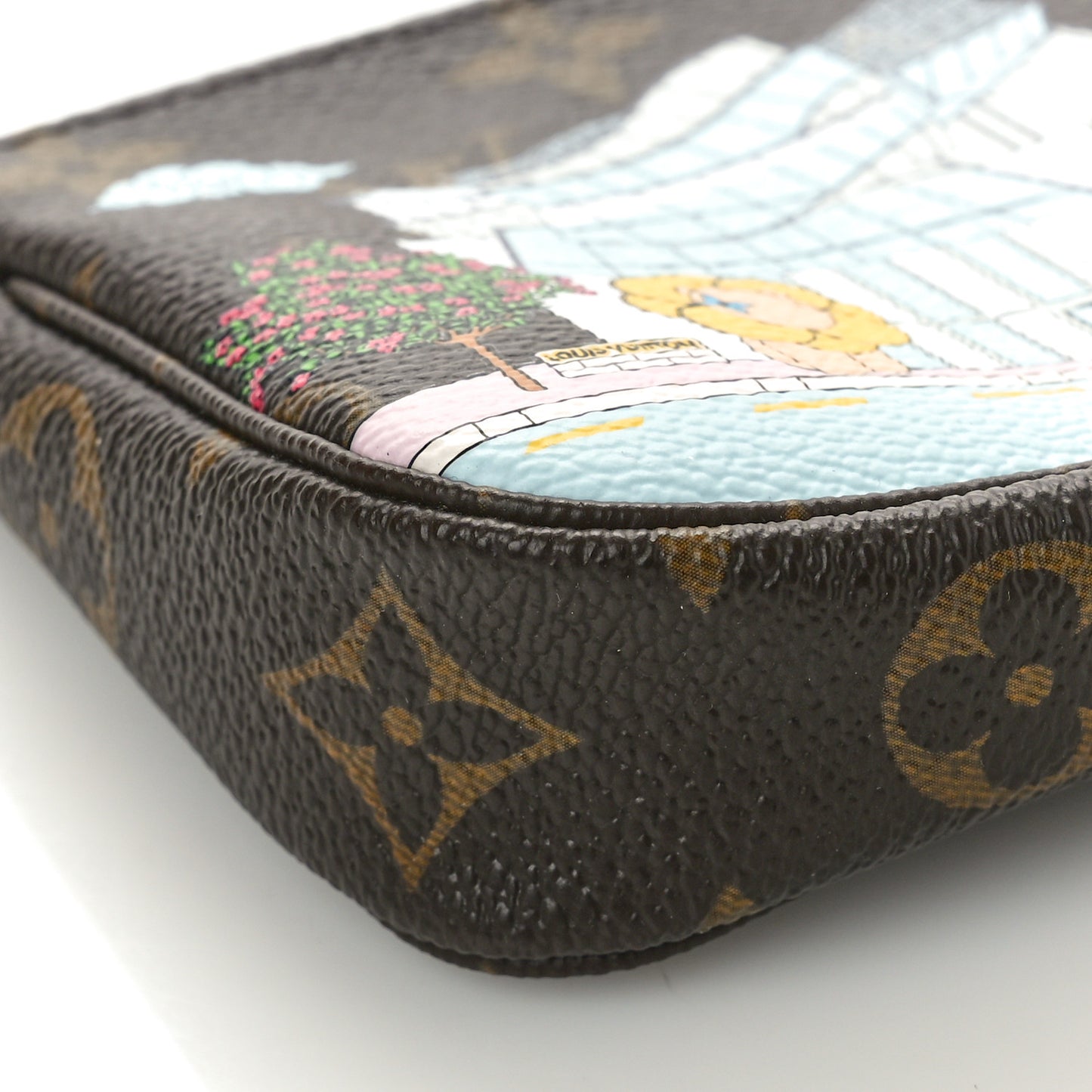 Monogram 2022 Christmas Animation Seoul Mini Pochette Accessories Fuchsia