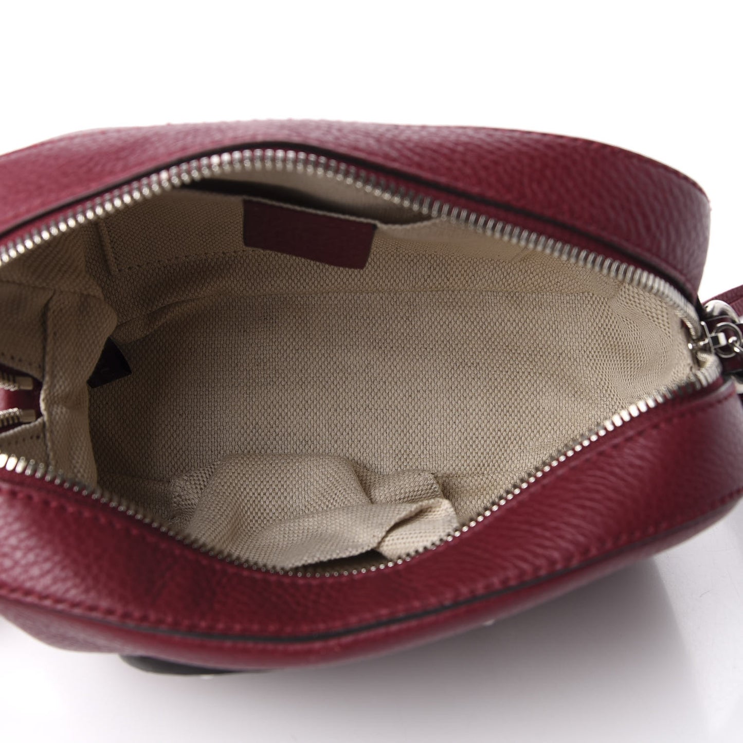 Pebbled Calfskin Studded Small Soho Disco Bag Soft Burgundy