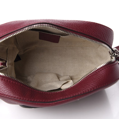 Gucci Pebbled Calfskin Studded Small Soho Disco Bag Soft Burgundy 5 of 12